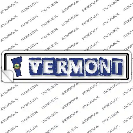 Vermont Outline Novelty Narrow Sticker Decal