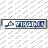 Virginia Outline Novelty Narrow Sticker Decal