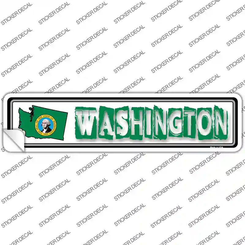 Washington Outline Novelty Narrow Sticker Decal