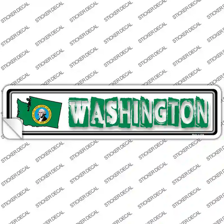 Washington Outline Novelty Narrow Sticker Decal