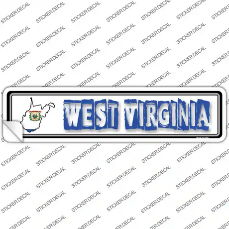 West Virginia Outline Novelty Narrow Sticker Decal