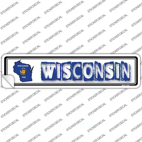 Wisconsin Outline Novelty Narrow Sticker Decal