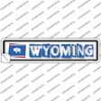 Wyoming Outline Novelty Narrow Sticker Decal