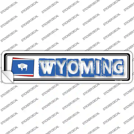 Wyoming Outline Novelty Narrow Sticker Decal