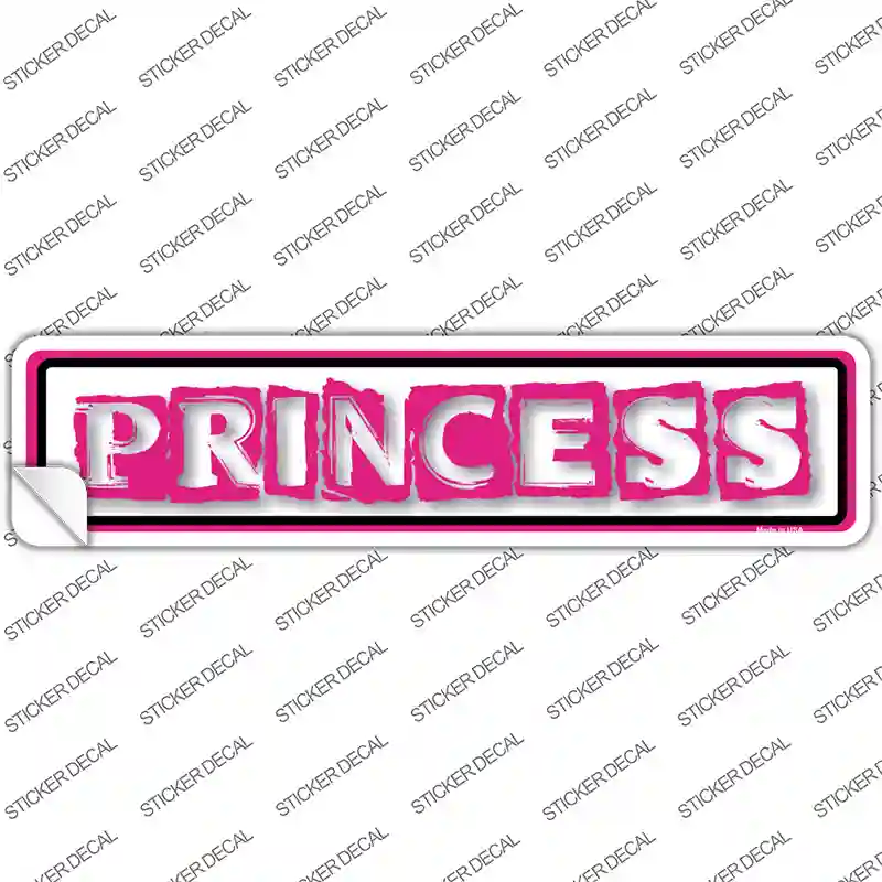 Princess Novelty Narrow Sticker Decal