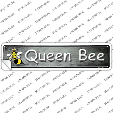 Queen Bee Gray Novelty Narrow Sticker Decal