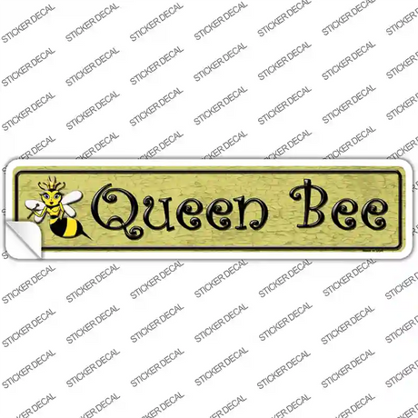Queen Bee Gold Novelty Narrow Sticker Decal