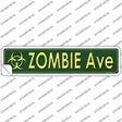 Zombie Ave Novelty Narrow Sticker Decal