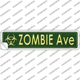 Zombie Ave Novelty Narrow Sticker Decal