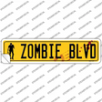 Zombie Blvd Novelty Narrow Sticker Decal