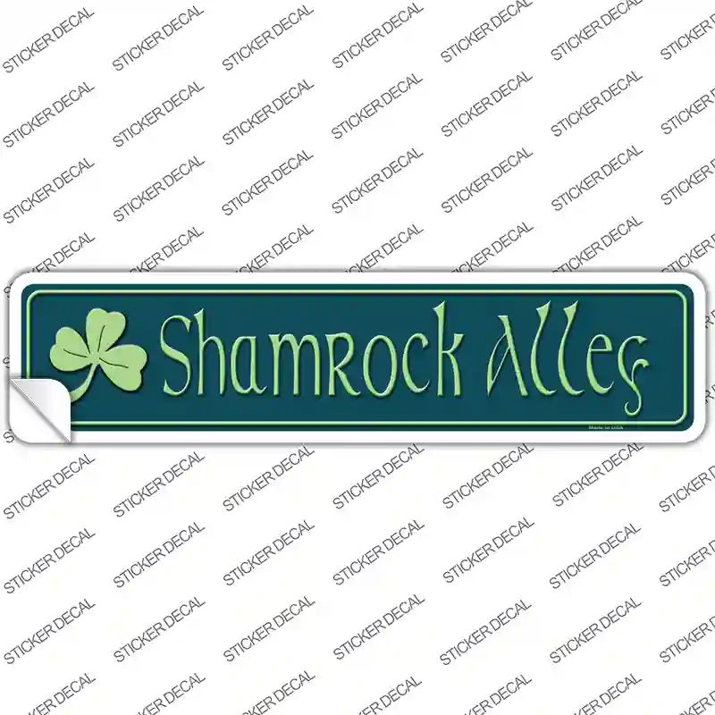 Irish Shamrock Alley Novelty Narrow Sticker Decal