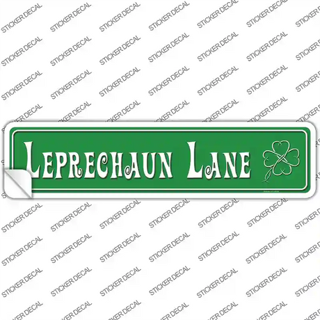 Leprechuan Lane Novelty Narrow Sticker Decal