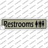 Restrooms Novelty Narrow Sticker Decal