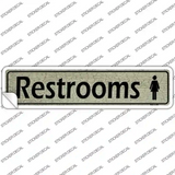 Restrooms Ladies Novelty Narrow Sticker Decal