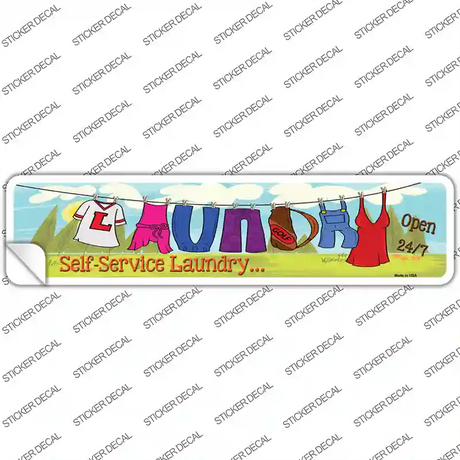 Laundry Novelty Narrow Sticker Decal