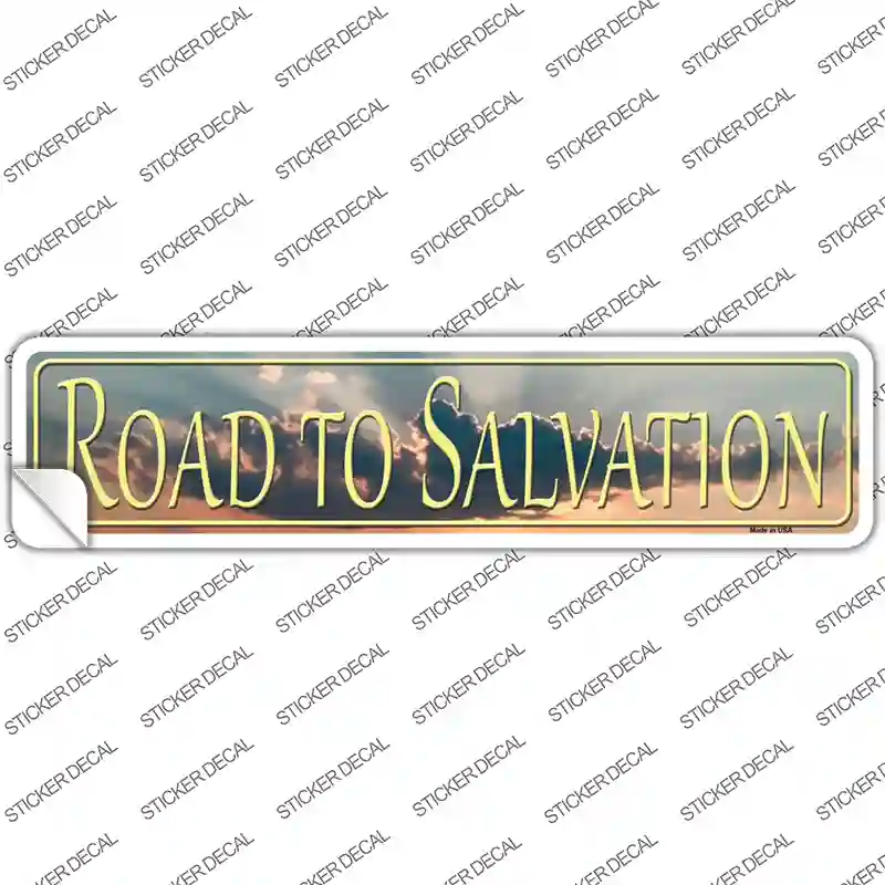 Road To Salvation Novelty Narrow Sticker Decal