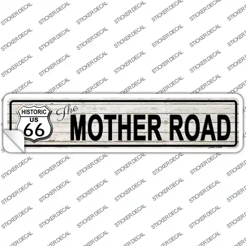 Route 66 Mother Road Grey Novelty Narrow Sticker Decal