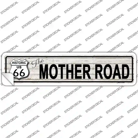 Route 66 Mother Road Grey Novelty Narrow Sticker Decal