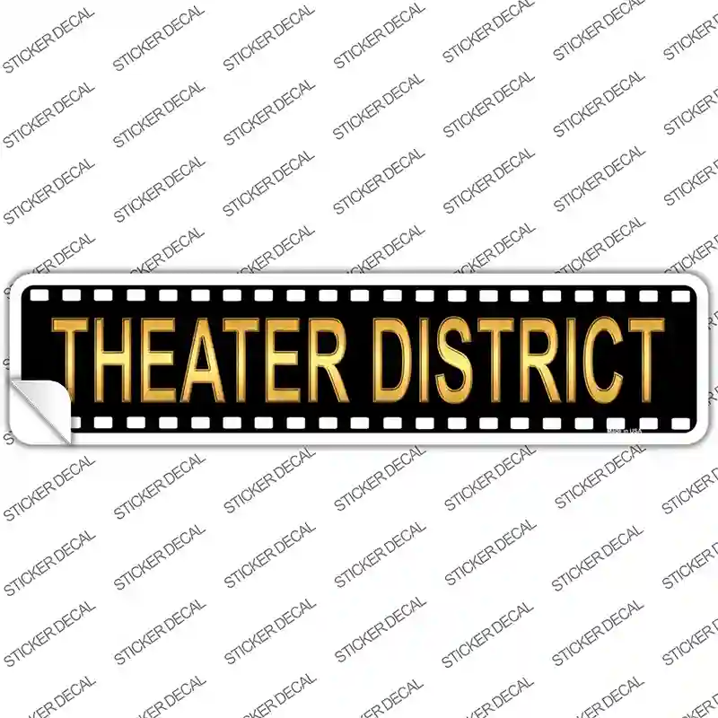 Theater District Novelty Narrow Sticker Decal