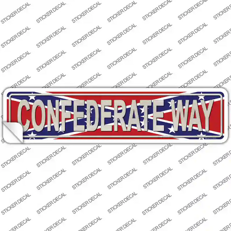 Confederate Way Novelty Narrow Sticker Decal