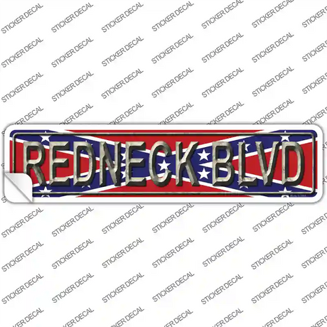 Redneck Blvd Novelty Narrow Sticker Decal