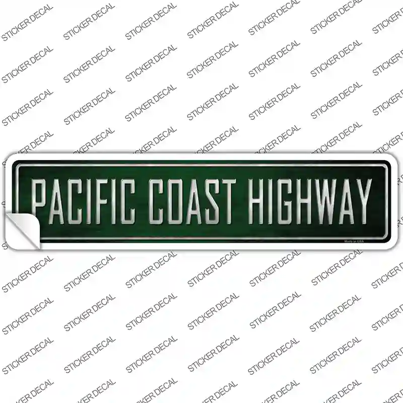 Pacific Coast Highway Novelty Narrow Sticker Decal