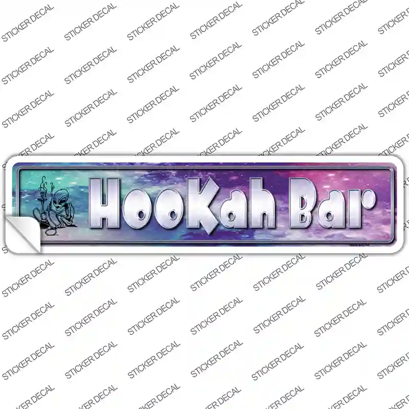 Hookah Bar Novelty Narrow Sticker Decal