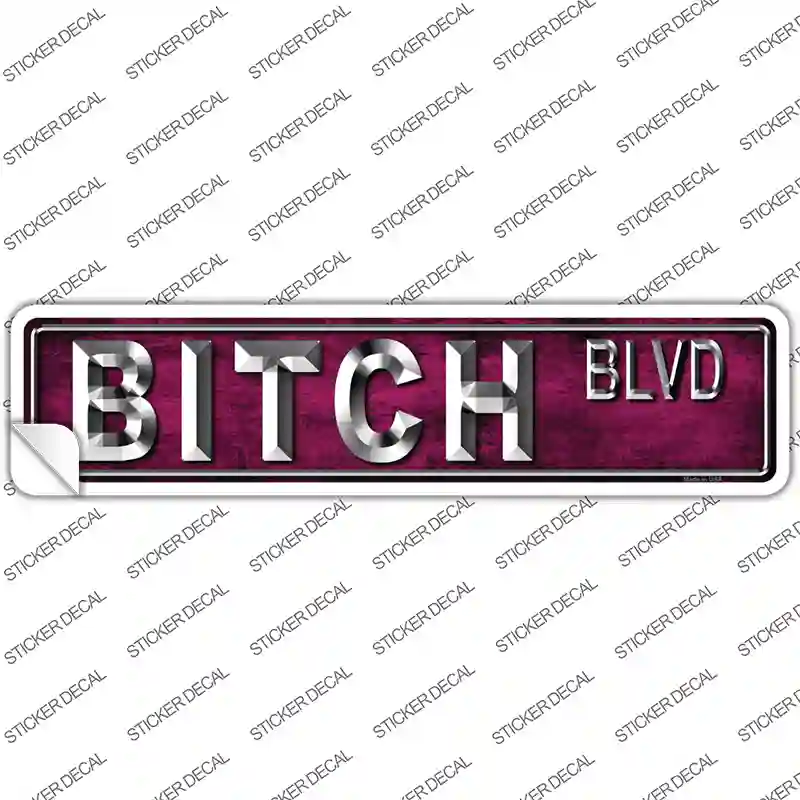 Bitch Blvd Novelty Narrow Sticker Decal