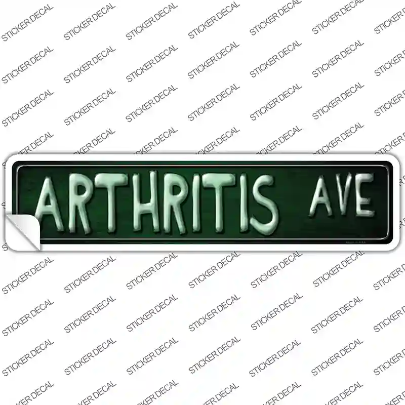 Arthritis Ave Novelty Narrow Sticker Decal