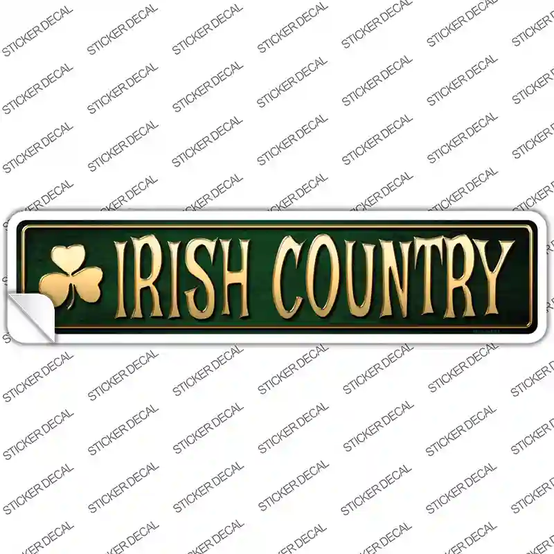 Irish Country Novelty Narrow Sticker Decal