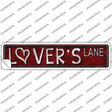 Lovers Lane Red Novelty Narrow Sticker Decal