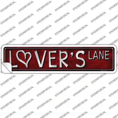 Lovers Lane Red Novelty Narrow Sticker Decal