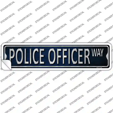 Police Officer Novelty Narrow Sticker Decal