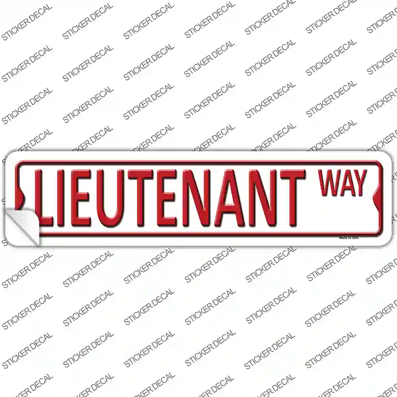 Lieutenant Way Novelty Narrow Sticker Decal
