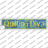 Quilting Diva Novelty Narrow Sticker Decal