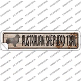 Australian Shepherd Trail Novelty Narrow Sticker Decal