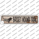 Basset Hound Trail Novelty Narrow Sticker Decal