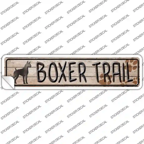 Boxer Trail Novelty Narrow Sticker Decal