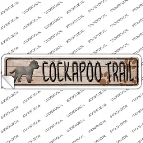 Cockapoo Trail Novelty Narrow Sticker Decal