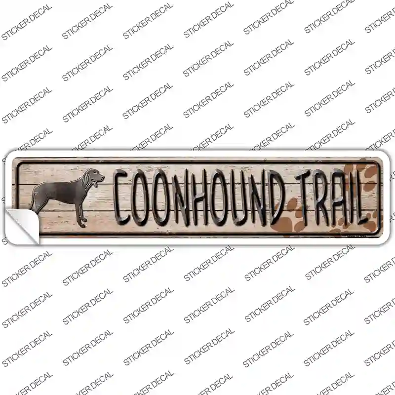 Coonhound Trail Novelty Narrow Sticker Decal