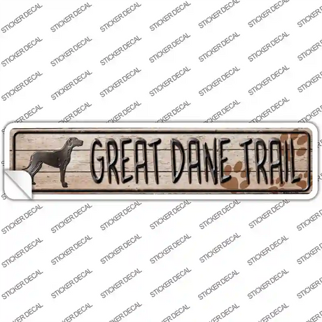 Great Dane Trail Novelty Narrow Sticker Decal