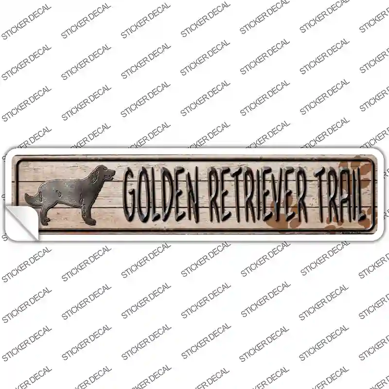 Golden Retriever Novelty Narrow Sticker Decal