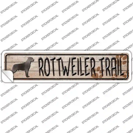 Rottweiler Trail Novelty Narrow Sticker Decal