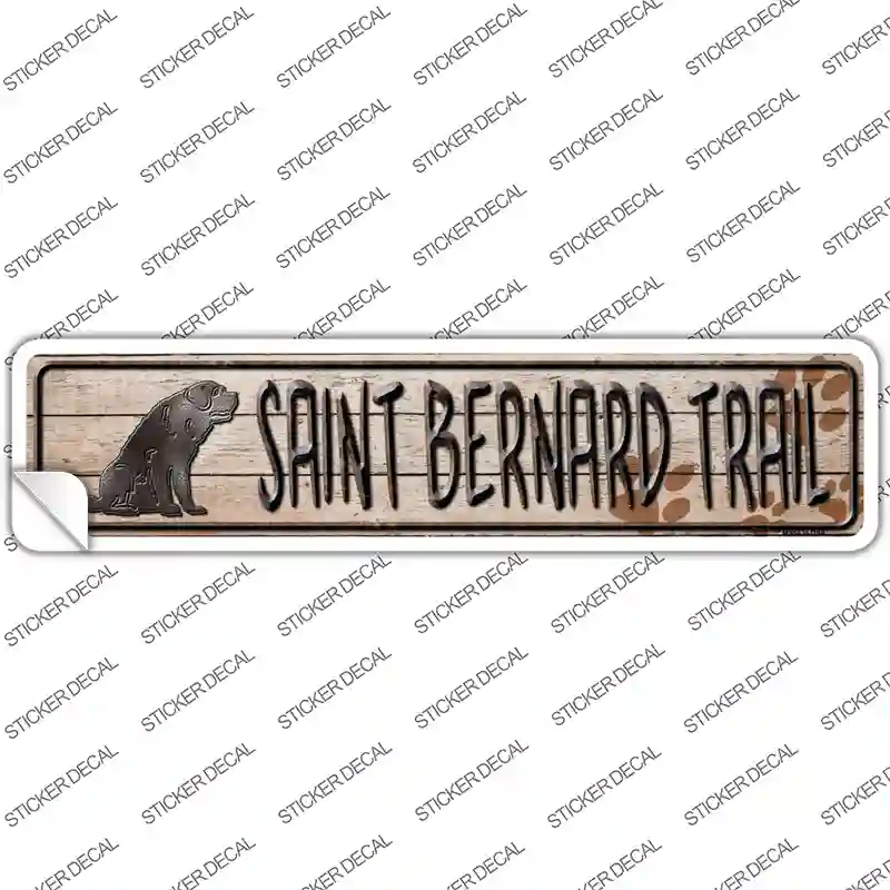 Saint Bernard Trail Novelty Narrow Sticker Decal