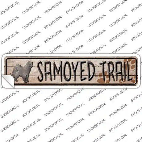 Samoyed Trail Novelty Narrow Sticker Decal