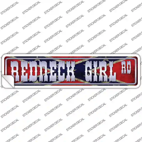Redneck Girl Rd Novelty Narrow Sticker Decal