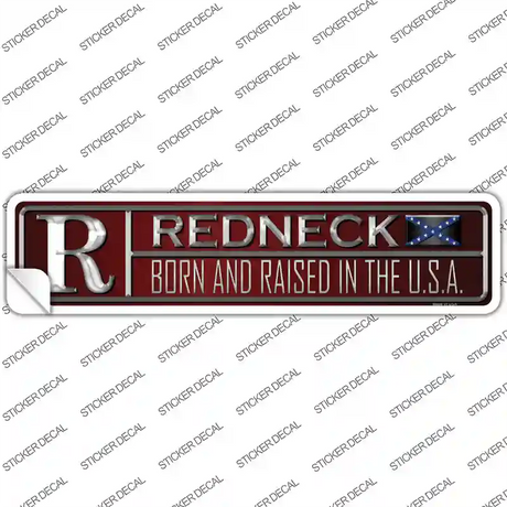 Redneck Born Novelty Narrow Sticker Decal