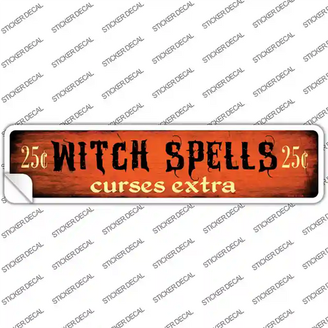 Witch Spells Novelty Narrow Sticker Decal