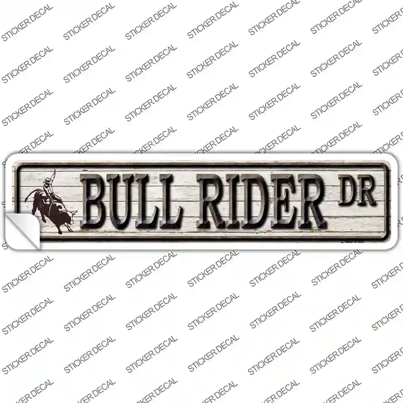 Bull Rider Dr Novelty Narrow Sticker Decal