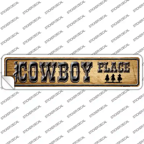 Cowboy Place Novelty Narrow Sticker Decal